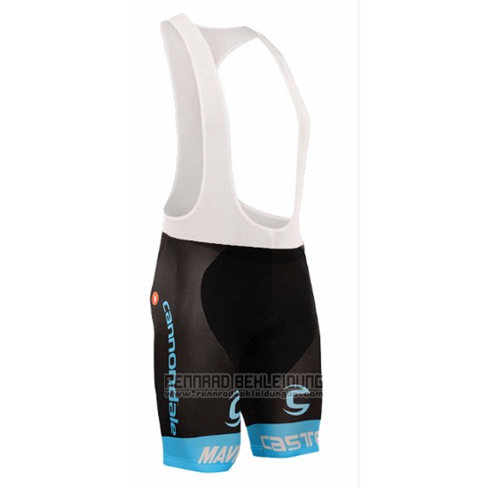 2016 Fahrradbekleidung Cannondale Shwarz und Blau Trikot Kurzarm und Tragerhose